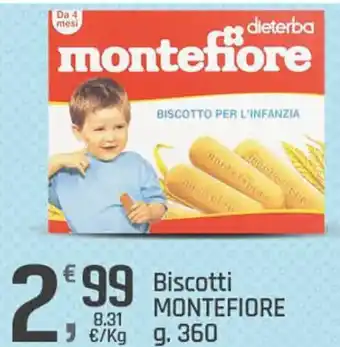 Supermercati Dok Biscotti MONTEFIORE g. 360 offerta