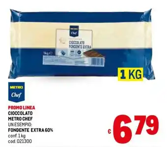 Metro CIOCCOLATO METRO CHEF FONDENTE EXTRA 60% conf.1kg offerta