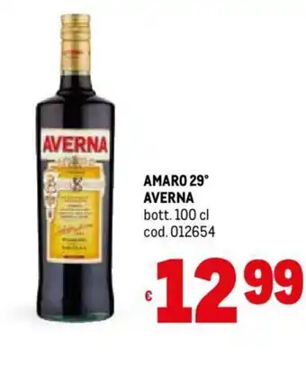 Metro AMARO 29° AVERNA bott. 100 cl offerta