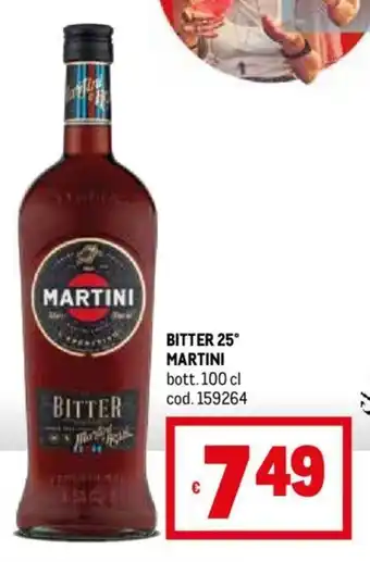 Metro BITTER 25° MARTINI bott. 100 cl offerta
