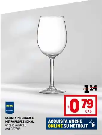 Metro CALICE VINO DINA 35 cl METRO PROFESSIONAL offerta