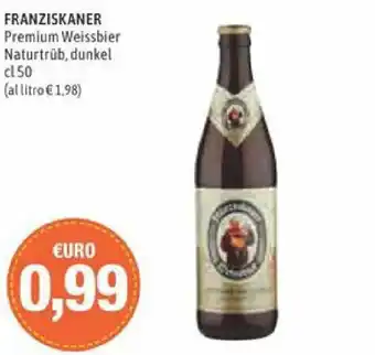 Madis Franziskaner Premium Weissbier Naturtrüb, Dunkel 50 cl offerta