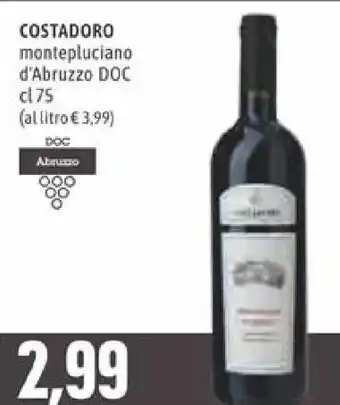 Madis Costadoro Montepluciano d'Abruzzo DOC 75 cl offerta