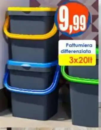 Pattumiera differenziata 3x20lt
