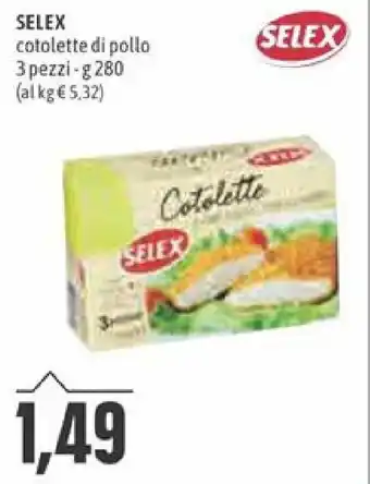 Selex Cotolette di Pollo 3 pezzi - 280 g