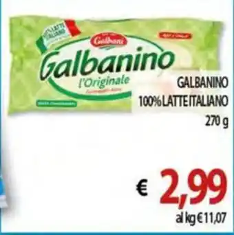 Vivo Supermercati GALBANINO 100% LATTE ITALIANO 270 g offerta