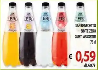 Vivo Supermercati SAN BENEDETTO BIBITE ZERO GUSTI ASSORTITI 75cl offerta