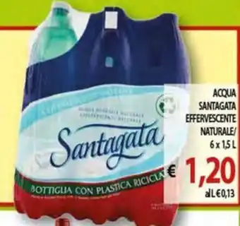 Vivo Supermercati ACQUA SANTAGATA EFFERVESCENTE NATURALE/ 6 x 1,5 L offerta