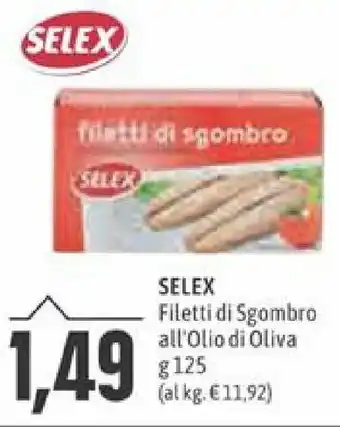 Madis Selex Filetti di Sgombro All'Olio di Oliva 125 g offerta