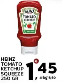 Extra Supermercati HEINZ TOMATO KETCHUP SQUEEZE 250 GR offerta