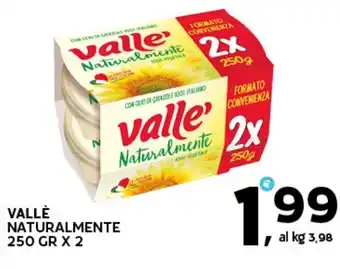 Extra Supermercati VALLÈ NATURALMENTE 250 GR X 2 offerta