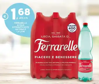 Extra Supermercati FERRARELLE ACQUA EFFERVESCENTE NATURALE 1,5 LITRI offerta