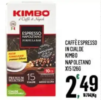 Despar CAFFÈ ESPRESSO IN CIALDE KIMBO NAPOLETANO X15 126 g offerta