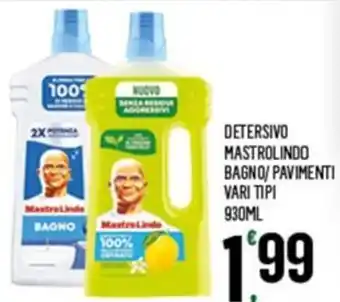 Despar DETERSIVO MASTROLINDO BAGNO/PAVIMENTI VARI TIPI 930ML offerta