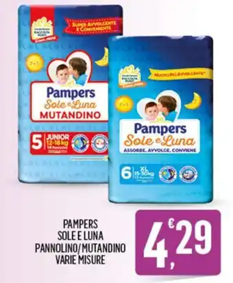 Despar PAMPERS SOLE E LUNA PANNOLINO/MUTANDINO VARIE MISURE offerta