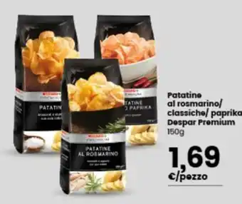 Despar Patatine al rosmarino/ classiche/ paprika Despar Premium 150g offerta