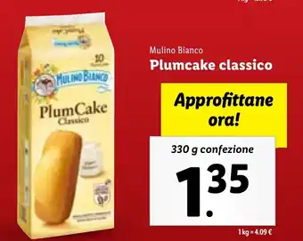 Lidl Mulino Bianco Plumcake classico 330 g confezione offerta