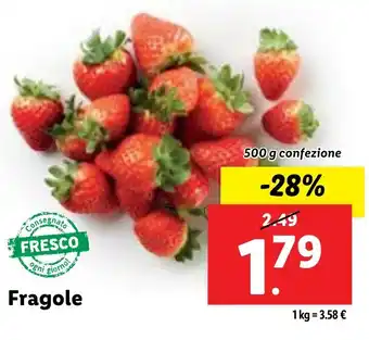 Lidl Fragole 500 g confezione offerta