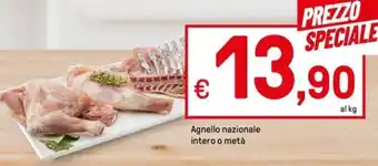 Iper La Grande Agnello nazionale intero o metà offerta