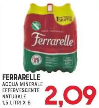 Gran Risparmio FERRARELLE ACQUA MINERALE EFFERVESCENTE NATURALE 1,5 LITRI X 6 offerta