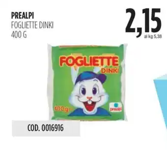 Carico Cash & Carry PREALPI FOGLIETTE DINKI 400 G offerta