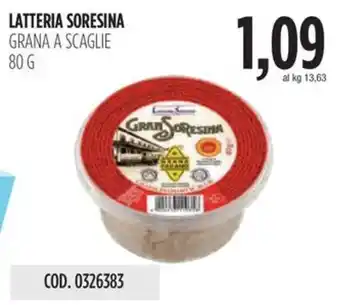Carico Cash & Carry LATTERIA SORESINA GRANA A SCAGLIE 80 G offerta