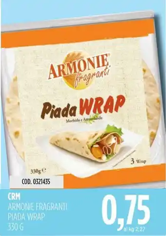 Carico Cash & Carry CRM ARMONIE FRAGRANTI PIADA WRAP 330 G offerta