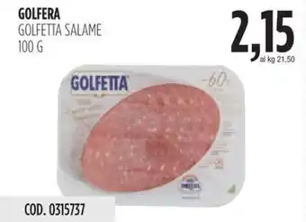 Carico Cash & Carry GOLFERA GOLFETTA SALAME 100 G offerta