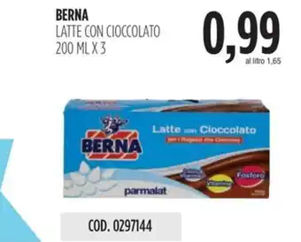 Carico Cash & Carry BERNA LATTE CON CIOCCOLATO 200 ML X 3 offerta