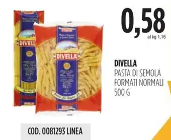 Carico Cash & Carry DIVELLA PASTA DI SEMOLA FORMATI NORMALI 500 G offerta