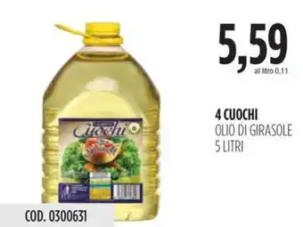 Carico Cash & Carry 4 CUOCHI OLIO DI GIRASOLE 5 LITRI offerta