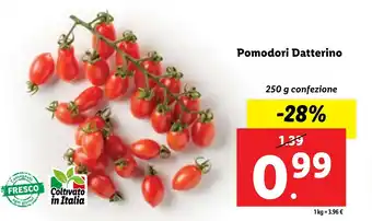 Lidl Pomodori Datterino 250 g confezione offerta
