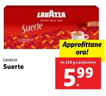 Lidl Lavazza Suerte 4x 250 g confezione offerta