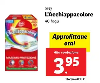 Lidl Grey L'Acchiappacolore 40 fogli offerta