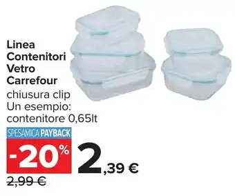 Carrefour Linea Contenitori Vetro Carrefour offerta