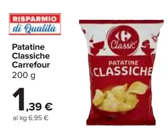 Carrefour Patatine Classiche Carrefour 200 g offerta