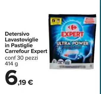 Carrefour Detersivo Lavastoviglie in Pastiglie Carrefour Expert conf 30 pezzi 414 g offerta