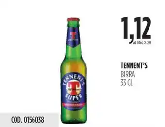 Carico Cash & Carry TENNENT'S BIRRA 33 CL offerta