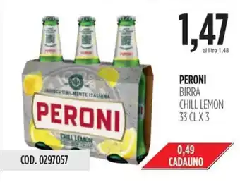 Carico Cash & Carry PERONI BIRRA CHILL LEMON 33 CL X 3 offerta