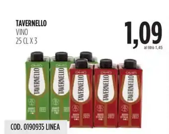 Carico Cash & Carry TAVERNELLO VINO 25 CL X 3 offerta