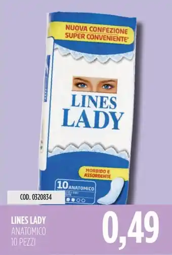 Carico Cash & Carry LINES LADY ANATOMICO 10 PEZZI offerta