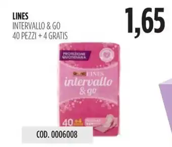 Carico Cash & Carry LINES INTERVALLO & GO 40 PEZZI + 4 GRATIS offerta