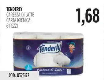 Carico Cash & Carry TENDERLY CAREZZA DI LATTE CARTA IGIENICA 6 PEZZI offerta