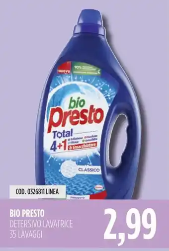 Carico Cash & Carry BIO PRESTO DETERSIVO LAVATRICE 35 LAVAGGI offerta