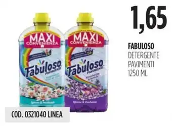 Carico Cash & Carry FABULOSO DETERGENTE PAVIMENTI 1250 ML offerta