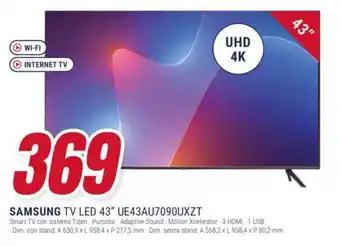 Trony SAMSUNG TV LED 43" UE43AU7090UXZT offerta