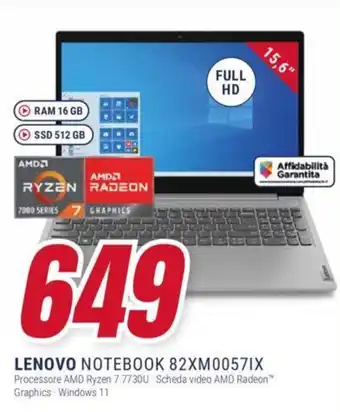 Trony LENOVO NOTEBOOK 82XM0057IX offerta