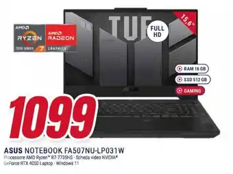 Trony ASUS NOTEBOOK FA507NU-LP031W offerta