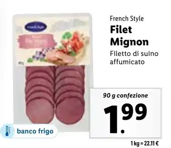 Lidl French Style Filet Mignon 90 g confezione offerta