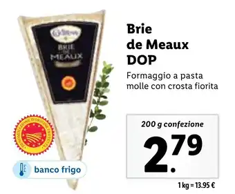 Lidl Brie de Meaux DOP 200 g confezione offerta